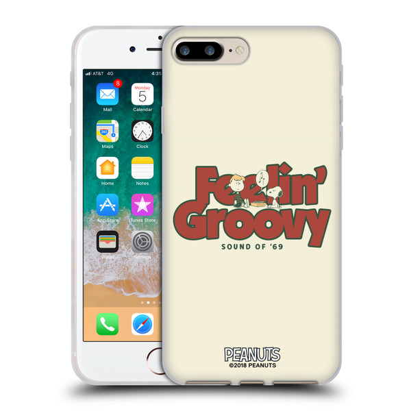 Peanuts Woodstock 50th Schroeder Snoopy Groovy Soft Gel Case for Apple iPhone 7 Plus / iPhone 8 Plus & MagSafe