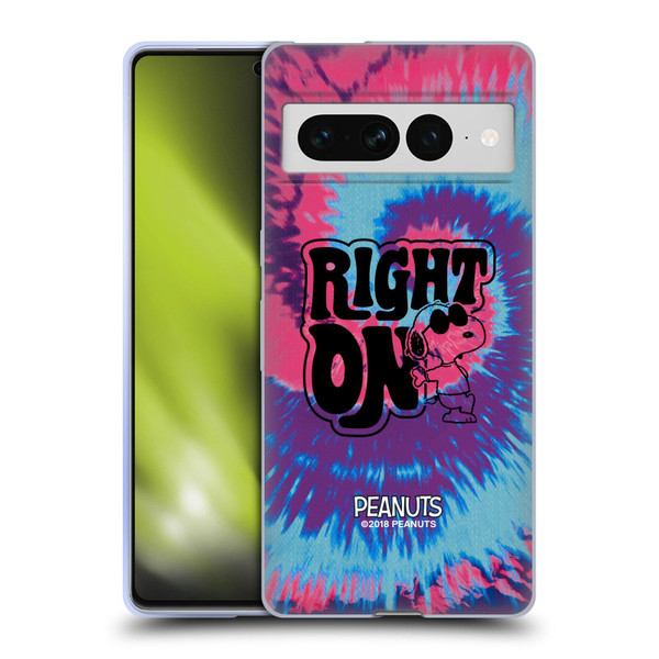 Peanuts Woodstock 50th Snoopy Tie Dye Right On Soft Gel Case for Google Pixel 7 Pro