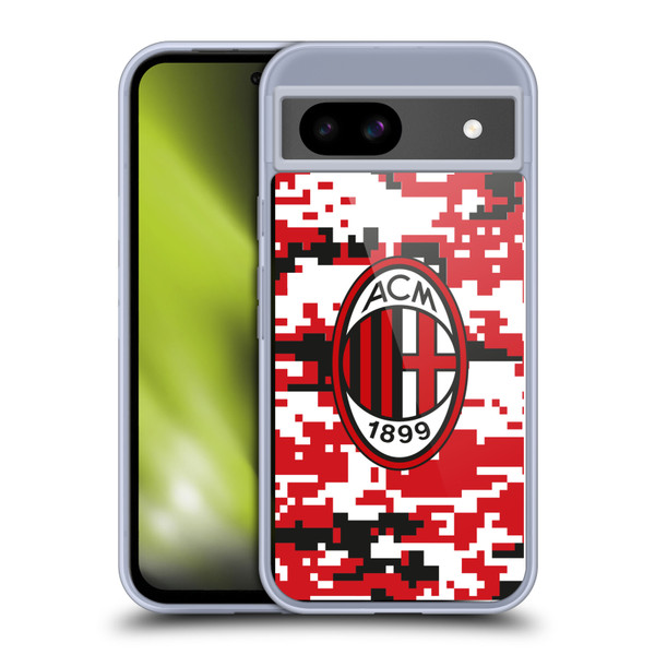 AC Milan Crest Patterns Digital Camouflage Soft Gel Case for Google Pixel 8a