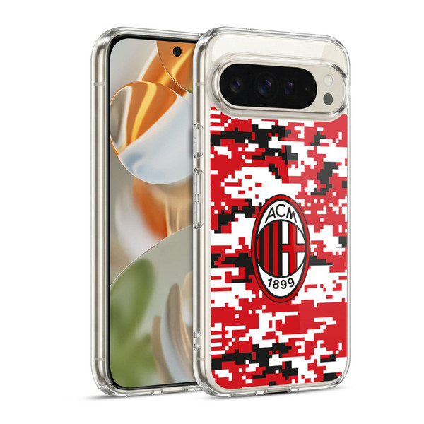 AC Milan Crest Patterns Digital Camouflage Soft Gel Case for Google Pixel 9 / Pixel 9 Pro