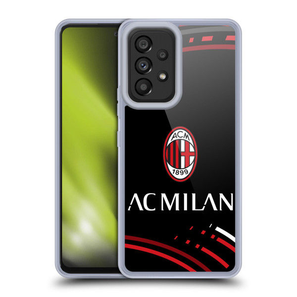 AC Milan Crest Patterns Curved Soft Gel Case for Samsung Galaxy A53 5G (2022)