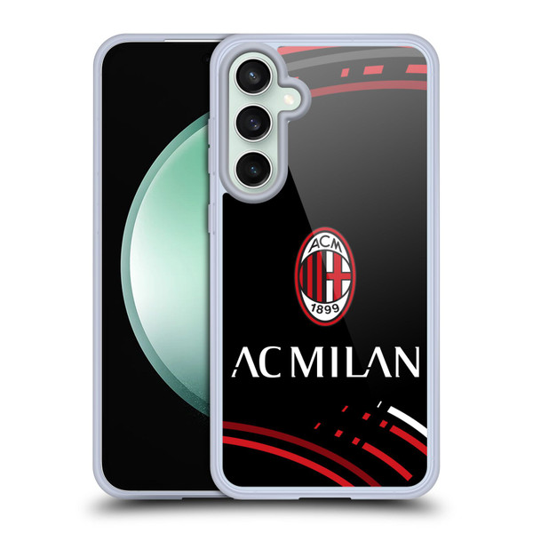 AC Milan Crest Patterns Curved Soft Gel Case for Samsung Galaxy S23 FE 5G & MagSafe