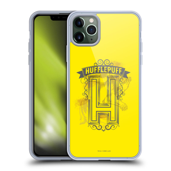 Harry Potter Deathly Hallows XVIII Hufflepuff 2 Soft Gel Case for Apple iPhone 11 Pro Max & MagSafe
