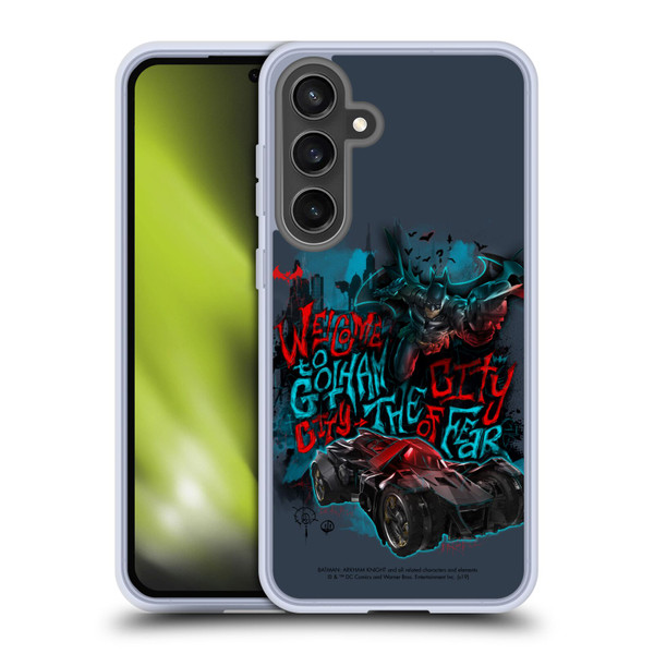 Batman Arkham Knight Graphics Welcome To Gotham Soft Gel Case for Samsung Galaxy S24 FE & MagSafe