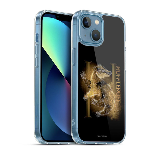 Harry Potter Deathly Hallows XVIII Hufflepuff Soft Gel Case for Apple iPhone 13 Mini & MagSafe