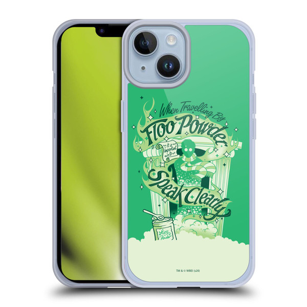 Harry Potter Deathly Hallows XVIII Floo Powder Soft Gel Case for Apple iPhone 14