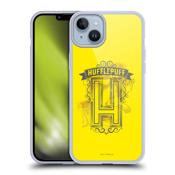 Harry Potter Deathly Hallows XVIII Hufflepuff 2 Soft Gel Case for Apple iPhone 14 Plus & MagSafe