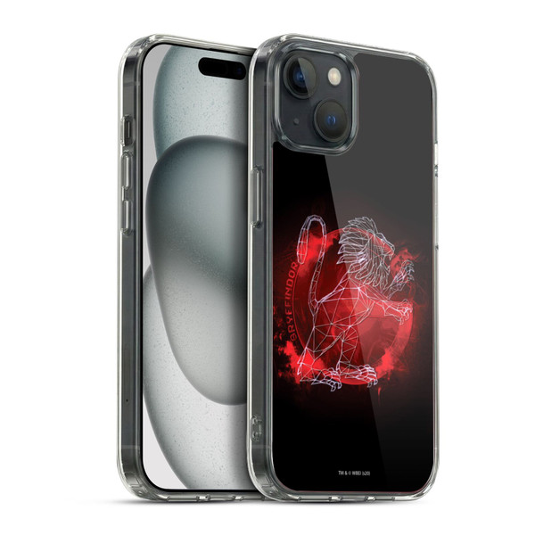 Harry Potter Deathly Hallows XVIII Gryffindor Soft Gel Case for Apple iPhone 15 Plus & MagSafe