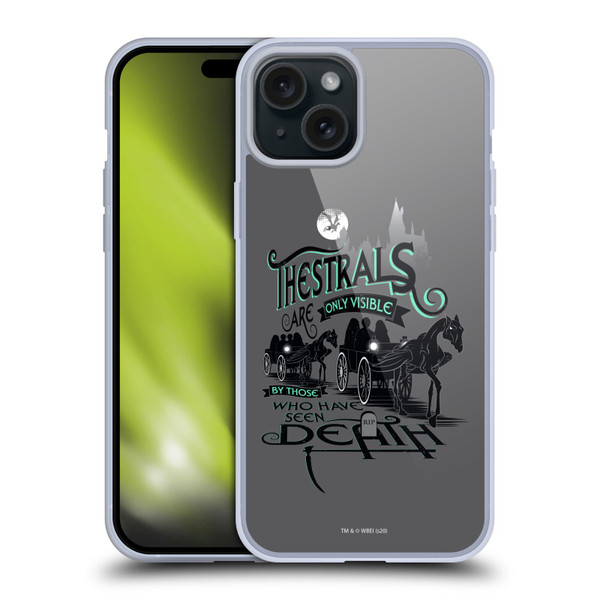 Harry Potter Deathly Hallows XVIII Thestrals Soft Gel Case for Apple iPhone 15 Plus & MagSafe