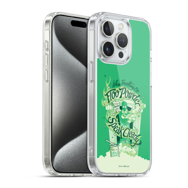 Harry Potter Deathly Hallows XVIII Floo Powder Soft Gel Case for Apple iPhone 15 Pro & MagSafe