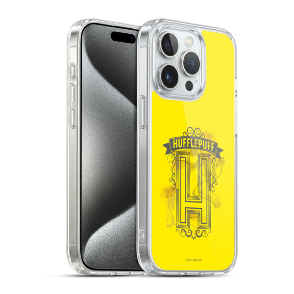 Harry Potter Deathly Hallows XVIII Hufflepuff 2 Soft Gel Case for Apple iPhone 15 Pro & MagSafe
