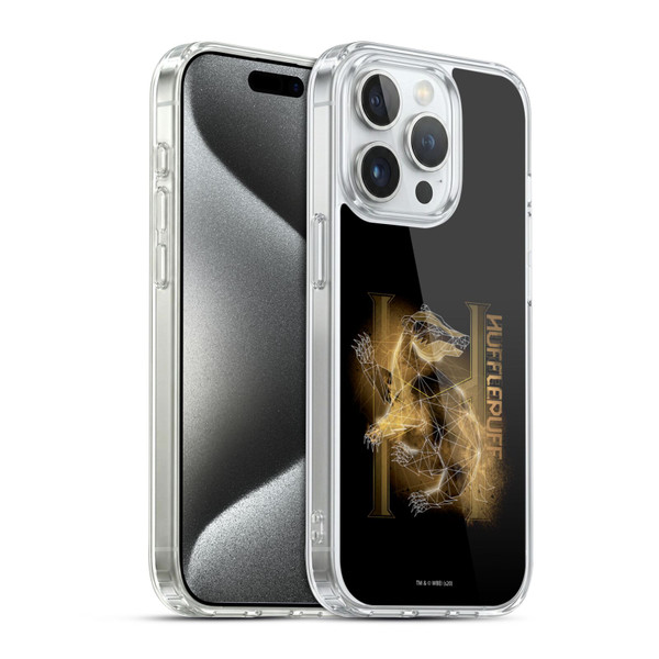 Harry Potter Deathly Hallows XVIII Hufflepuff Soft Gel Case for Apple iPhone 15 Pro & MagSafe