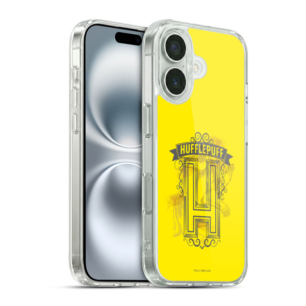 Harry Potter Deathly Hallows XVIII Hufflepuff 2 Soft Gel Case for Apple iPhone 16 & MagSafe