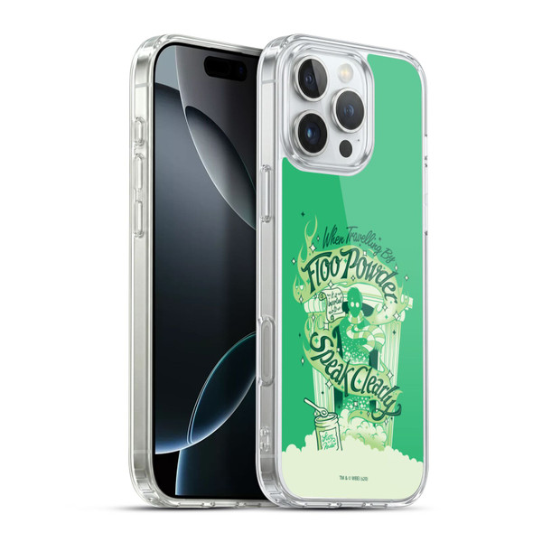 Harry Potter Deathly Hallows XVIII Floo Powder Soft Gel Case for Apple iPhone 16 Pro Max & MagSafe