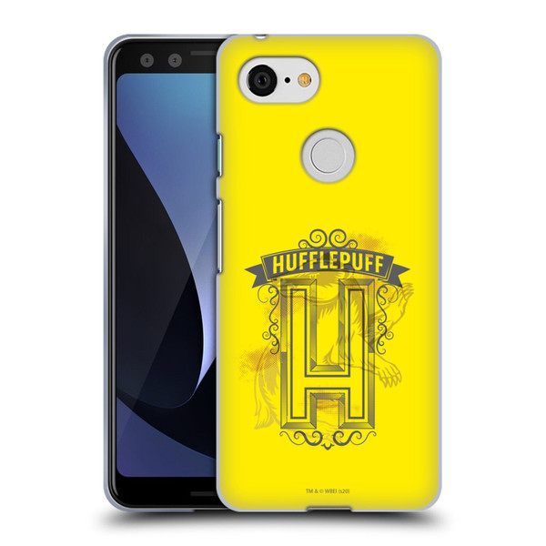Harry Potter Deathly Hallows XVIII Hufflepuff 2 Soft Gel Case for Google Pixel 3