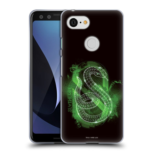 Harry Potter Deathly Hallows XVIII Slytherin Soft Gel Case for Google Pixel 3