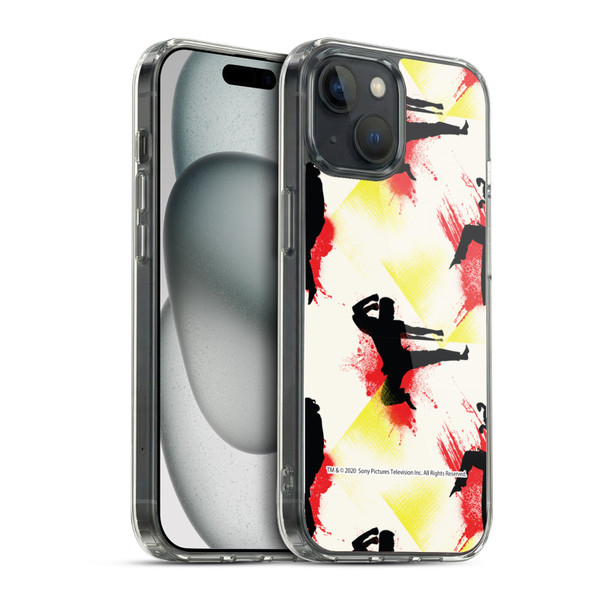 Cobra Kai Graphics Kick Pattern Soft Gel Case for Apple iPhone 15 & MagSafe