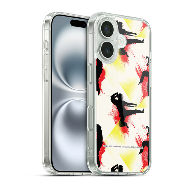 Cobra Kai Graphics Kick Pattern Soft Gel Case for Apple iPhone 16 & MagSafe
