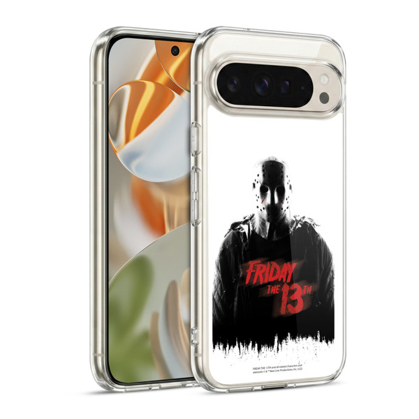 Friday the 13th 2009 Graphics Jason Voorhees Key Art Soft Gel Case for Google Pixel 9 / Pixel 9 Pro