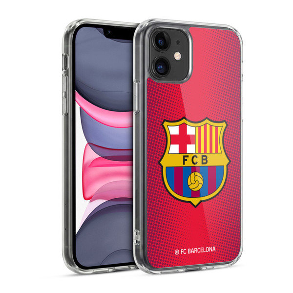 FC Barcelona Crest Halftone Soft Gel Case for Apple iPhone 11