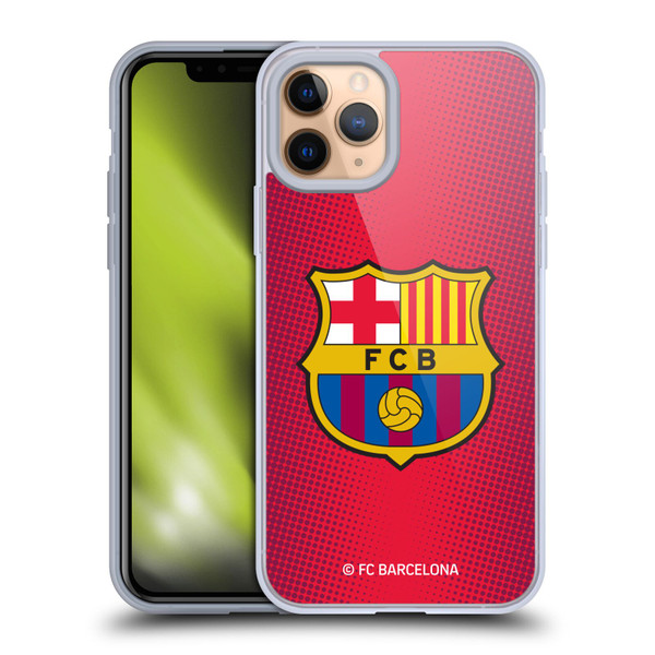 FC Barcelona Crest Halftone Soft Gel Case for Apple iPhone 11 Pro & MagSafe