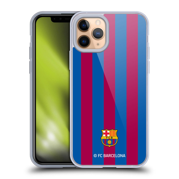 FC Barcelona Crest Stripes Soft Gel Case for Apple iPhone 11 Pro & MagSafe