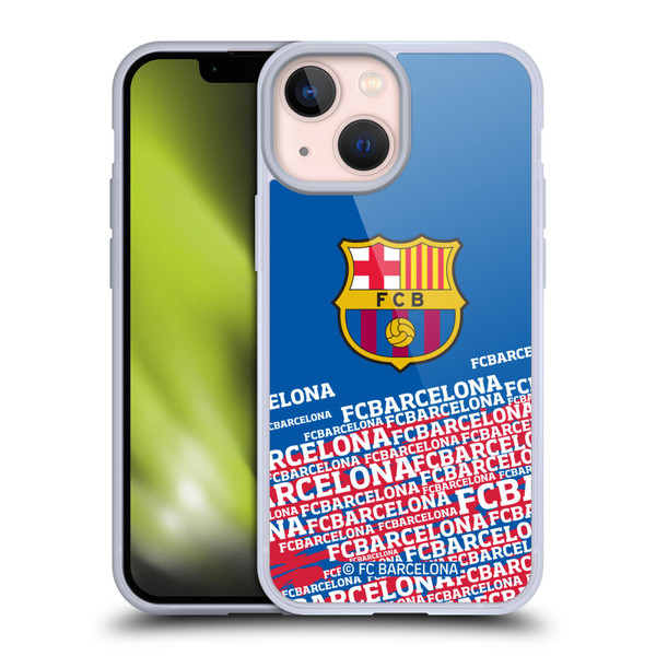 FC Barcelona Crest Impact Soft Gel Case for Apple iPhone 13 Mini & MagSafe