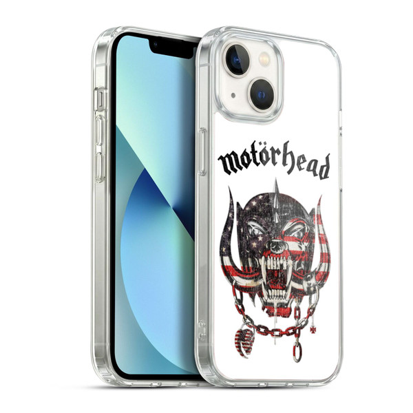 Motorhead Graphics American Skull Soft Gel Case for Apple iPhone 13