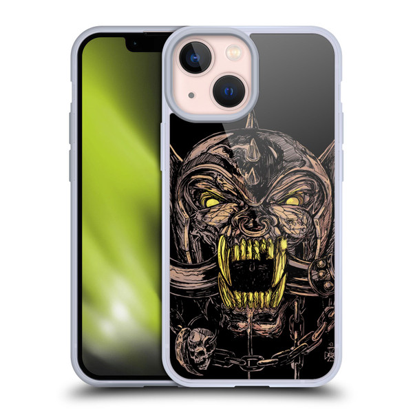 Motorhead Graphics Snaggletooth Soft Gel Case for Apple iPhone 13 Mini & MagSafe