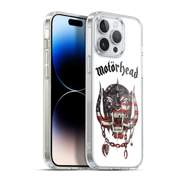 Motorhead Graphics American Skull Soft Gel Case for Apple iPhone 13 Pro Max & MagSafe