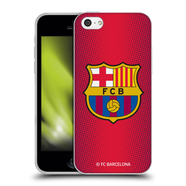 FC Barcelona Crest Halftone Soft Gel Case for Apple iPhone 5c