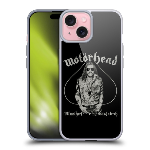 Motorhead Graphics Ace Of Spades Lemmy Soft Gel Case for Apple iPhone 15 & MagSafe