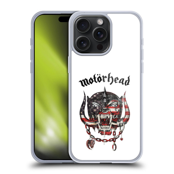 Motorhead Graphics American Skull Soft Gel Case for Apple iPhone 15 Pro Max & MagSafe