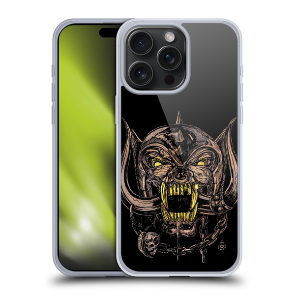Motorhead Graphics Snaggletooth Soft Gel Case for Apple iPhone 15 Pro Max & MagSafe