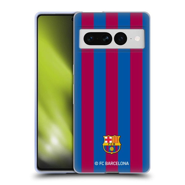 FC Barcelona Crest Stripes Soft Gel Case for Google Pixel 7 Pro