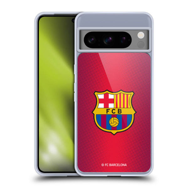 FC Barcelona Crest Halftone Soft Gel Case for Google Pixel 8 Pro