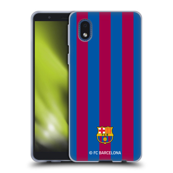 FC Barcelona Crest Stripes Soft Gel Case for Samsung Galaxy A01 Core (2020)