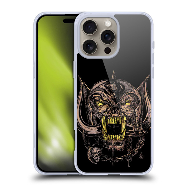 Motorhead Graphics Snaggletooth Soft Gel Case for Apple iPhone 16 Pro Max & MagSafe
