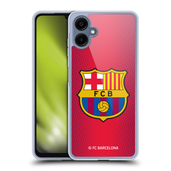 FC Barcelona Crest Halftone Soft Gel Case for Samsung Galaxy A06 4G