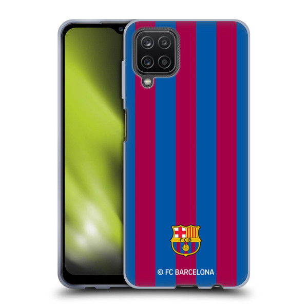 FC Barcelona Crest Stripes Soft Gel Case for Samsung Galaxy A12 (2020)