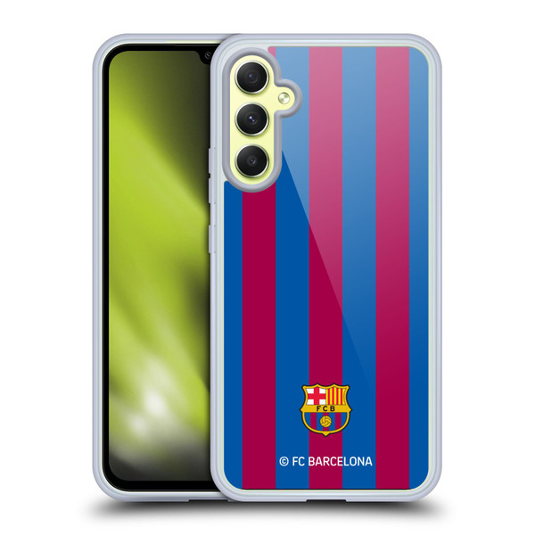 FC Barcelona Crest Stripes Soft Gel Case for Samsung Galaxy A34 5G