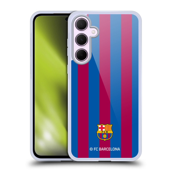 FC Barcelona Crest Stripes Soft Gel Case for Samsung Galaxy A35 5G