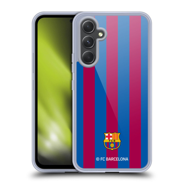 FC Barcelona Crest Stripes Soft Gel Case for Samsung Galaxy A54 5G