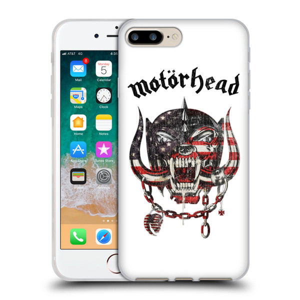 Motorhead Graphics American Skull Soft Gel Case for Apple iPhone 7 Plus / iPhone 8 Plus & MagSafe