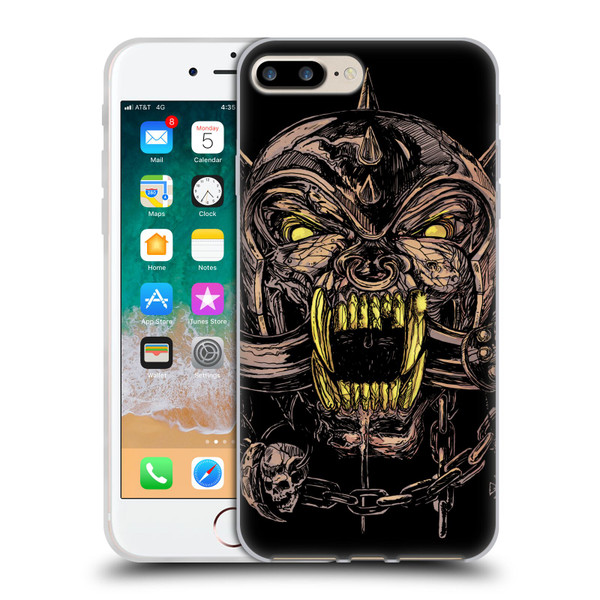Motorhead Graphics Snaggletooth Soft Gel Case for Apple iPhone 7 Plus / iPhone 8 Plus & MagSafe
