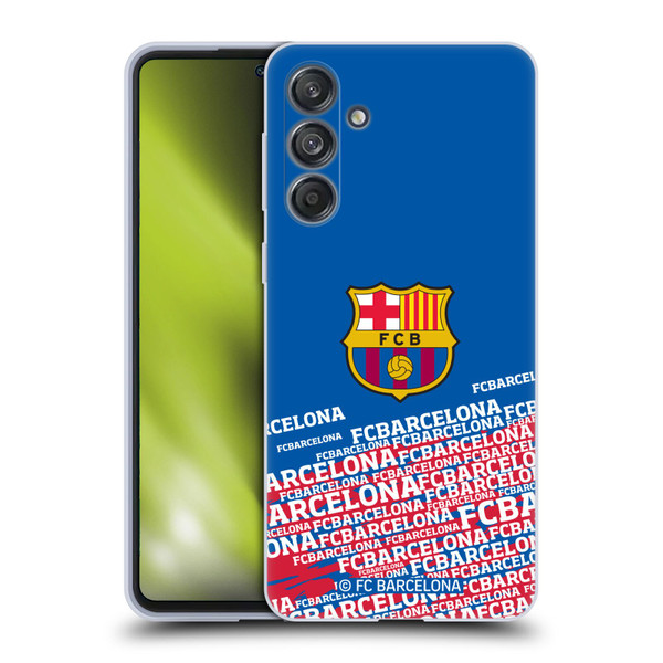 FC Barcelona Crest Impact Soft Gel Case for Samsung Galaxy M55 5G