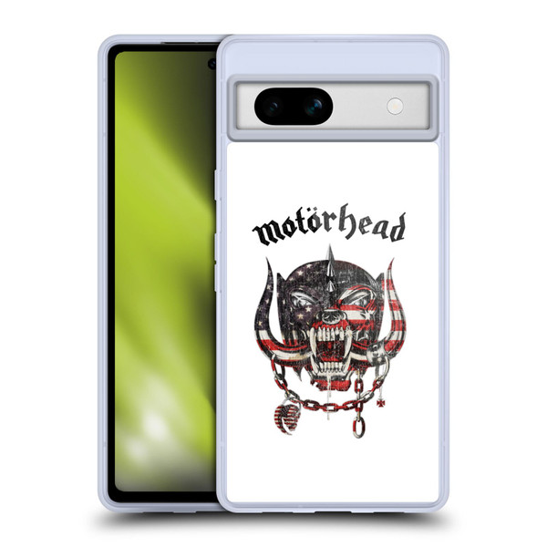 Motorhead Graphics American Skull Soft Gel Case for Google Pixel 7a