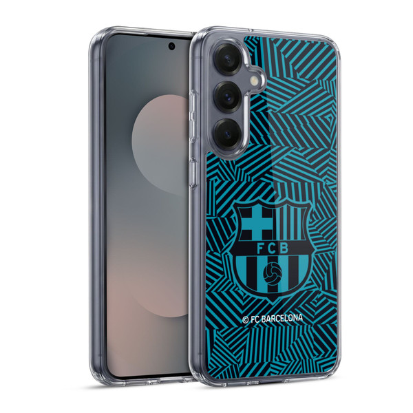 FC Barcelona Crest Black Soft Gel Case for Samsung Galaxy S25 & MagSafe