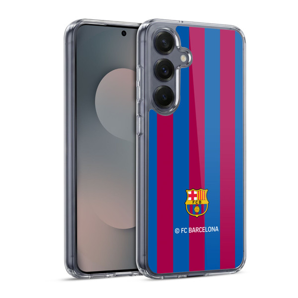 FC Barcelona Crest Stripes Soft Gel Case for Samsung Galaxy S25 & MagSafe