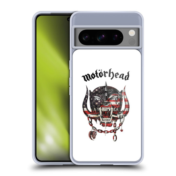 Motorhead Graphics American Skull Soft Gel Case for Google Pixel 8 Pro